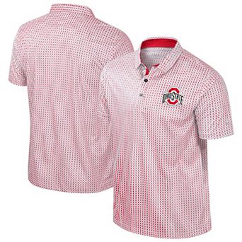 Men's Colosseum Scarlet Ohio State Buckeyes Big & Tall Marty Rival Polo