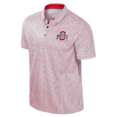 Men's Colosseum Scarlet Ohio State Buckeyes Big & Tall Marty Rival Polo