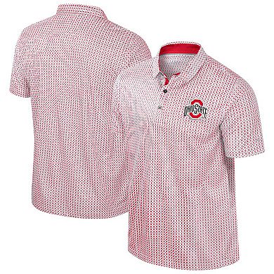 Men's Colosseum Scarlet Ohio State Buckeyes Big & Tall Marty Rival Polo