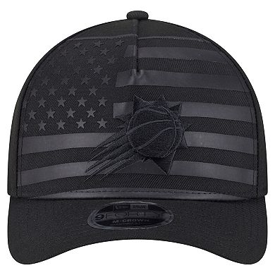 Men's New Era Black Phoenix Suns Game Day Flag A-Frame 9FORTY Adjustable Hat
