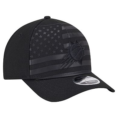 Men's New Era Black Phoenix Suns Game Day Flag A-Frame 9FORTY Adjustable Hat