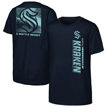 Youth Navy Seattle Kraken Atmosphere T-Shirt