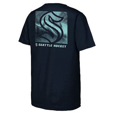 Youth Navy Seattle Kraken Atmosphere T-Shirt