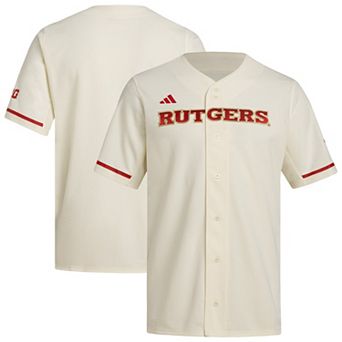 Men's adidas Cream Rutgers Scarlet Knights Replica Baseball Jersey