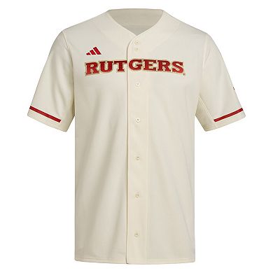 Men's adidas Cream Rutgers Scarlet Knights Replica Baseball Jersey