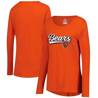 Women's Fanatics Orange Chicago Bears Tail Sweep Long Sleeve T-Shirt