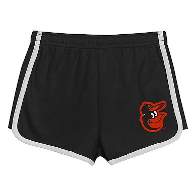 Toddler Black Baltimore Orioles Double Run T-Shirt & Shorts Set