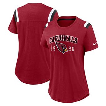 Women's Nike Heather Red Arizona Cardinals Historic Slub Fashion T-Shirt