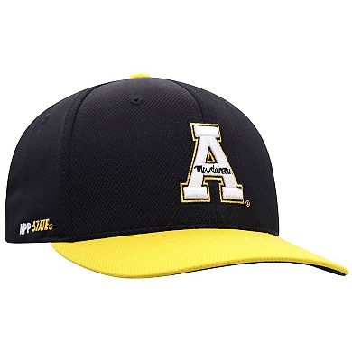 Men's Top of the World Black Appalachian State Mountaineers Reflex Two-Tone Flex Hat