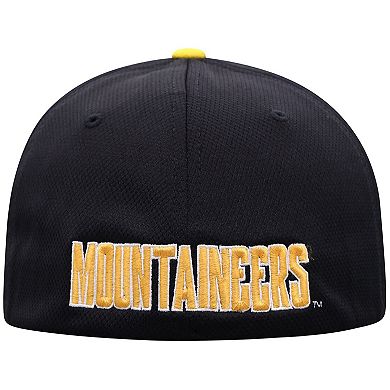 Men's Top of the World Black Appalachian State Mountaineers Reflex Two-Tone Flex Hat