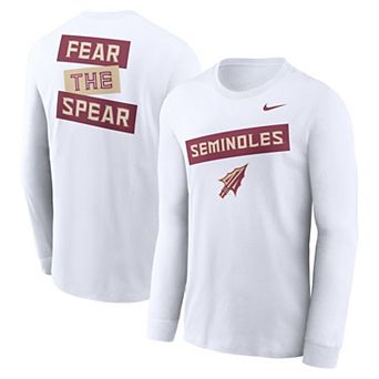 Men's Nike White Florida State Seminoles Two-Hit Classic Location Long Sleeve T-Shirt