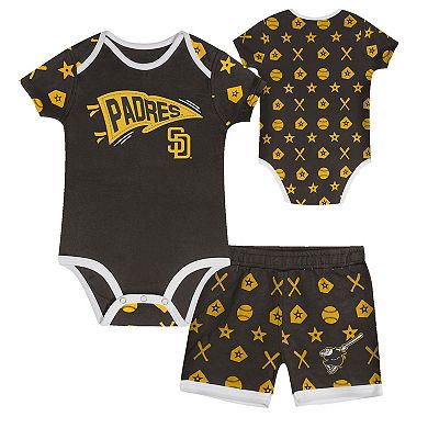 Infant Brown San Diego Padres On Deck 2-Piece Diaper Cover Set