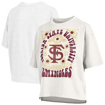 Women's Pressbox White Florida State Seminoles Harmony Oversized T-Shirt