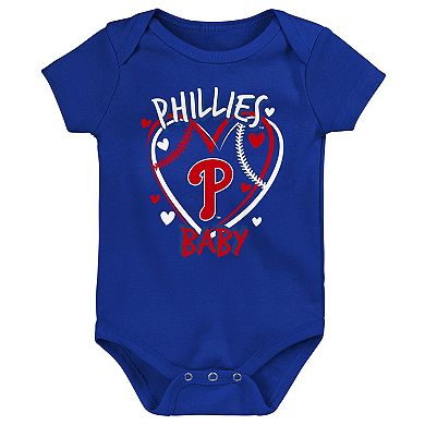 Infant Philadelphia Phillies Slide Home Three-Pack Bodysuit Set