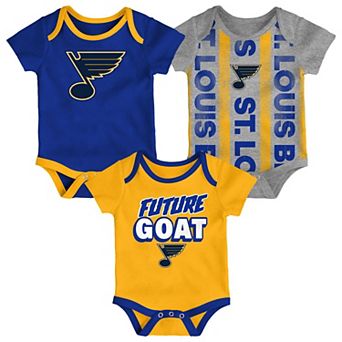 Newborn St. Louis Blues Loyal Buddies Three-Pack Bodysuit Set