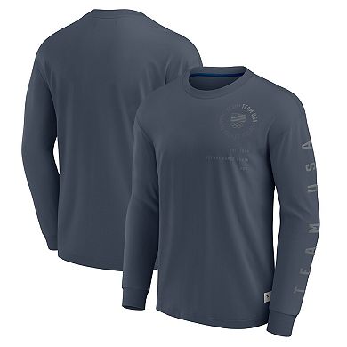 Men's Fanatics Navy Team USA Elements Long Sleeve T-Shirt