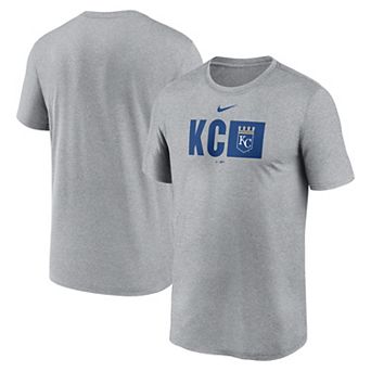 Men's Nike Heather Gray Kansas City Royals Tricode Legend Performance T-Shirt