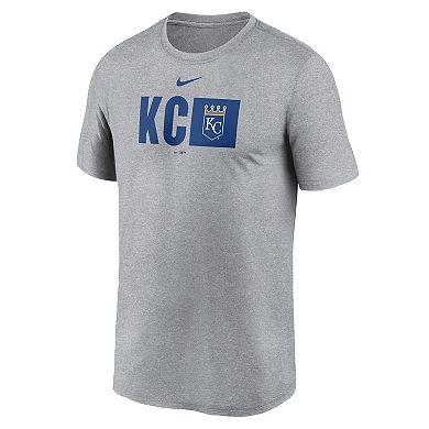 Men's Nike Heather Gray Kansas City Royals Tricode Legend Performance T-Shirt