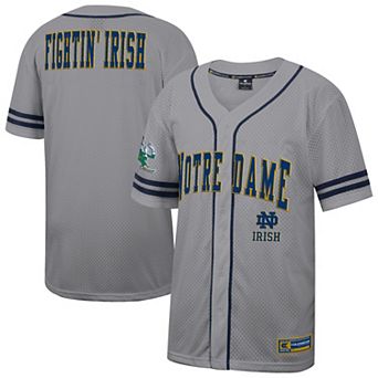 Men's Colosseum Gray Notre Dame Fighting Irish Free Spirited Baseball Jersey