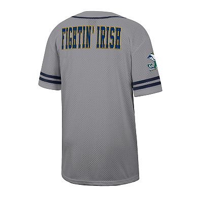 Men's Colosseum Gray Notre Dame Fighting Irish Free Spirited Baseball Jersey
