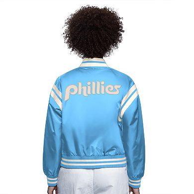Women's Starter Royal Philadelphia Phillies Full Count Full-Snap Varsity Jacket