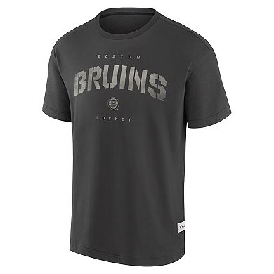Men's Fanatics Charcoal Boston Bruins Elements Weathered Tonal Future Ground T-Shirt