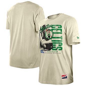 Men's New Era Cream Boston Celtics Distressed Throwback Vintage Color Pack T-Shirt