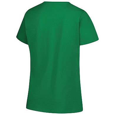 Women's Profile Kelly Green Chicago Cubs Plus Size Celtic V-Neck T-Shirt