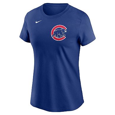 Women's Nike Kyle Tucker Blue Chicago Cubs Fuse Name & Number T-Shirt
