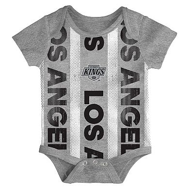 Newborn Los Angeles Kings Loyal Buddies Three-Pack Bodysuit Set