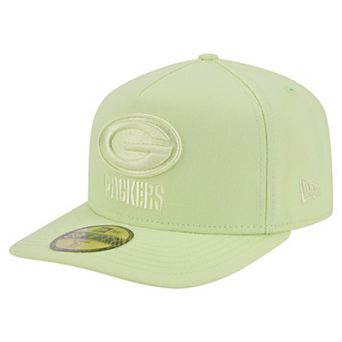 Men's New Era Light Green Green Bay Packers Color Pack A-Frame 59FIFTY Fitted Hat