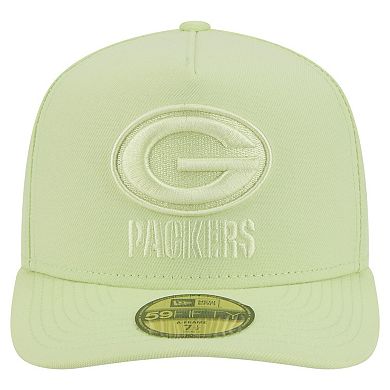 Men's New Era Light Green Green Bay Packers Color Pack A-Frame 59FIFTY Fitted Hat
