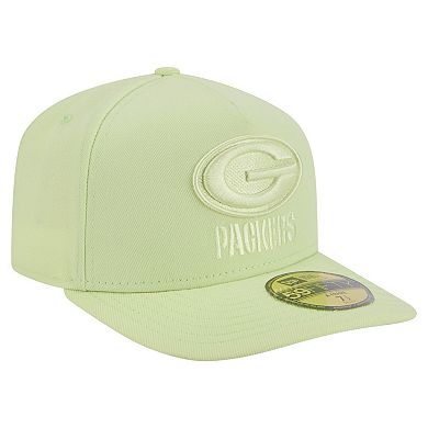 Men's New Era Light Green Green Bay Packers Color Pack A-Frame 59FIFTY Fitted Hat