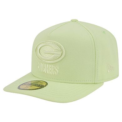 Men's New Era Light Green Green Bay Packers Color Pack A-Frame 59FIFTY Fitted Hat