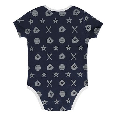 Infant Navy New York Yankees On Deck 2-Piece Diaper Cover Set