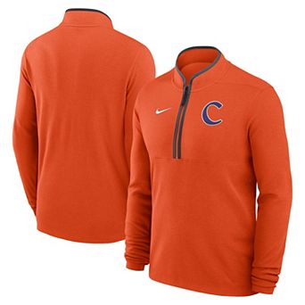 Men's Nike Orange Clemson Tigers Baseball Logo Victory Performance Half-Zip Pullover