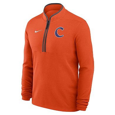 Men's Nike Orange Clemson Tigers Baseball Logo Victory Performance Half-Zip Pullover