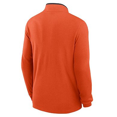 Men's Nike Orange Clemson Tigers Baseball Logo Victory Performance Half-Zip Pullover