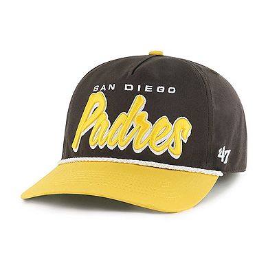 Men's '47 Brown San Diego Padres Dropshadow Rope Hitch Adjustable Hat
