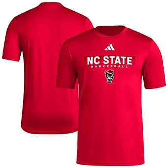 Men's adidas Red NC State Wolfpack Locker On-Court In The Fade Pregame AEROREADY T-Shirt