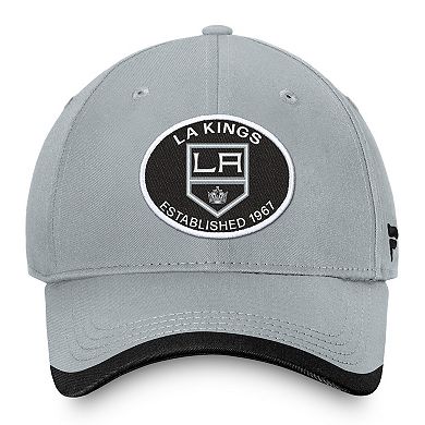 Men's Fanatics Silver Los Angeles Kings Fundament Adjustable Hat