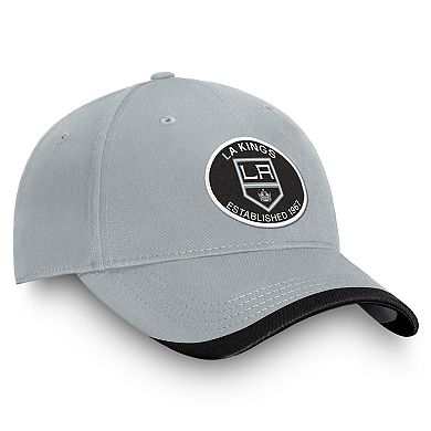 Men's Fanatics Silver Los Angeles Kings Fundament Adjustable Hat