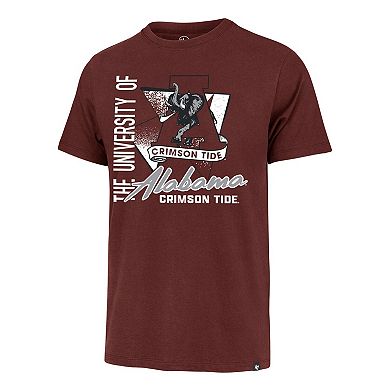 Men's '47 Crimson Alabama Crimson Tide Side Arm Franklin T-Shirt