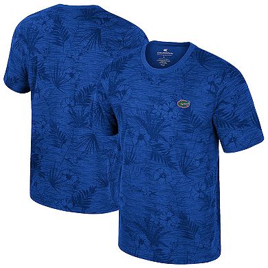 Men's Colosseum Royal Florida Gators Floral Printed T-Shirt
