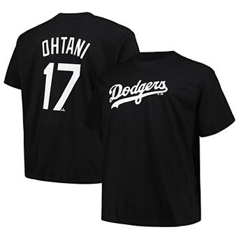 Men's Profile Shohei Ohtani Black Los Angeles Dodgers Big & Tall Name & Number T-Shirt