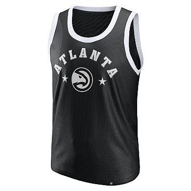 Men's Fanatics Black Atlanta Hawks Mesh Tank Top