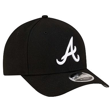 Men's New Era Black Atlanta Braves Player Replica 9FORTY Adjustable Hat