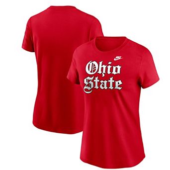 Women's Nike Scarlet Ohio State Buckeyes Old English T-Shirt