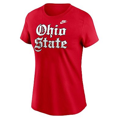 Women's Nike Scarlet Ohio State Buckeyes Old English T-Shirt