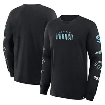 Men's Fanatics Black Seattle Kraken Boxed In Legacy Long Sleeve T-Shirt